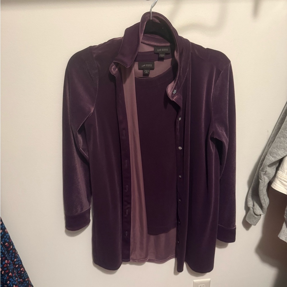 J.Jill purple jacket and tank XS petite